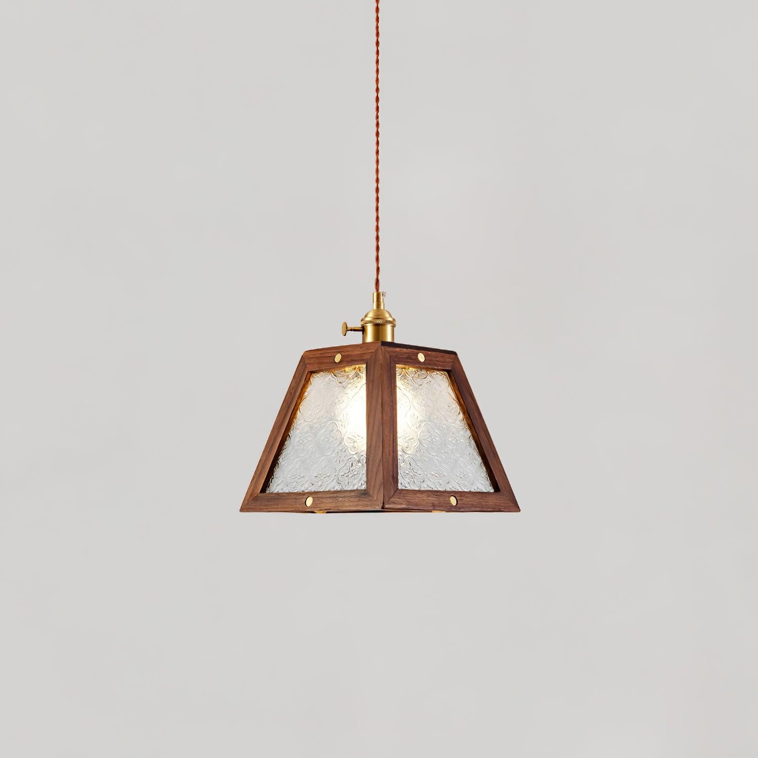 Calvi Lampe Suspendue Verre à Motif Floral Vintage - Neutralighting