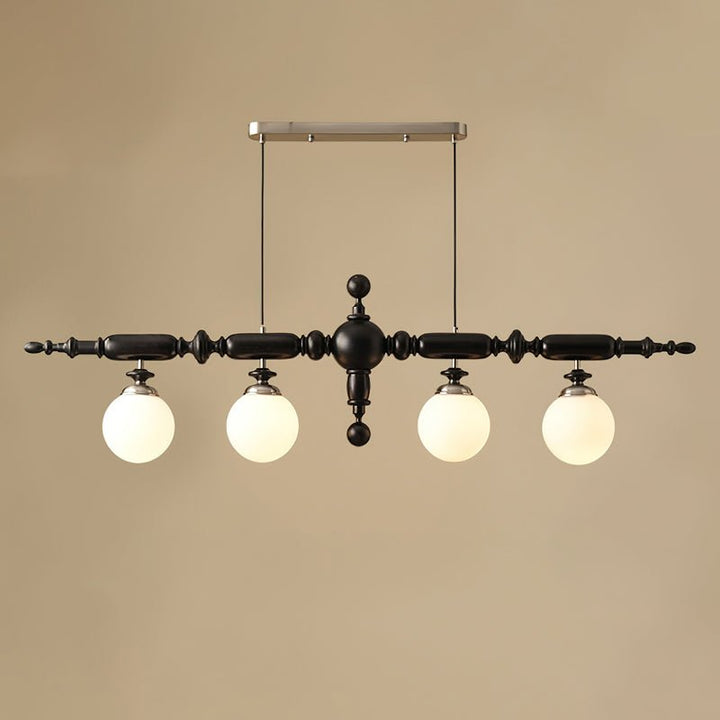 Isilira Suspension linéaire classique en bois et verre - Neutralighting