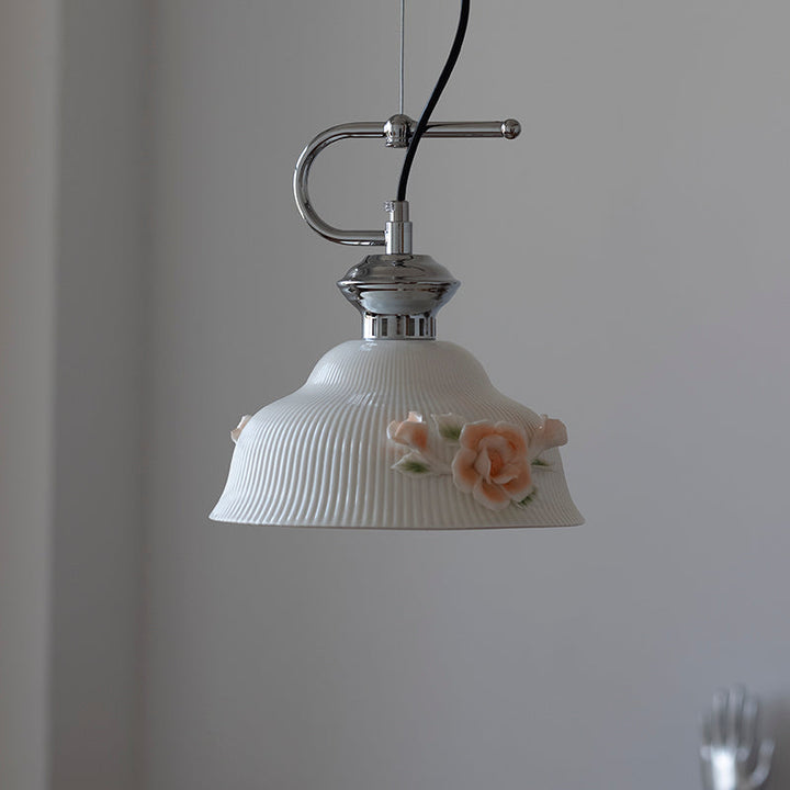 Camellia Suspension Céramique Vintage - Neutralighting
