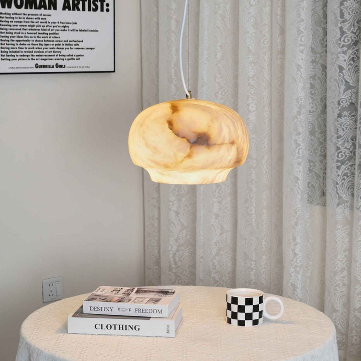 Miroir Lampe Pendante en Albâtre et Métal Minimaliste Moderne - Neutralighting