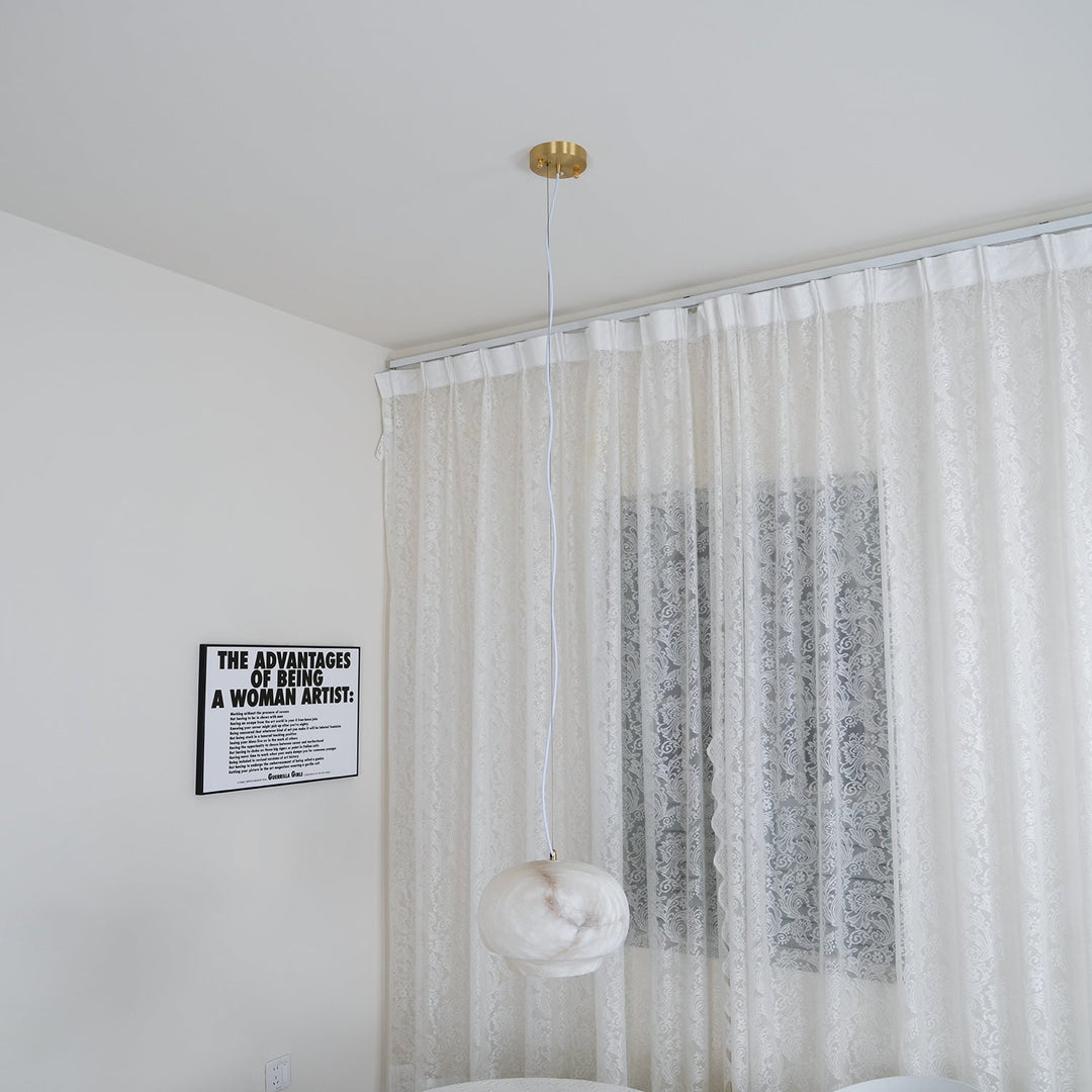 Miroir Lampe Pendante en Albâtre et Métal Minimaliste Moderne - Neutralighting