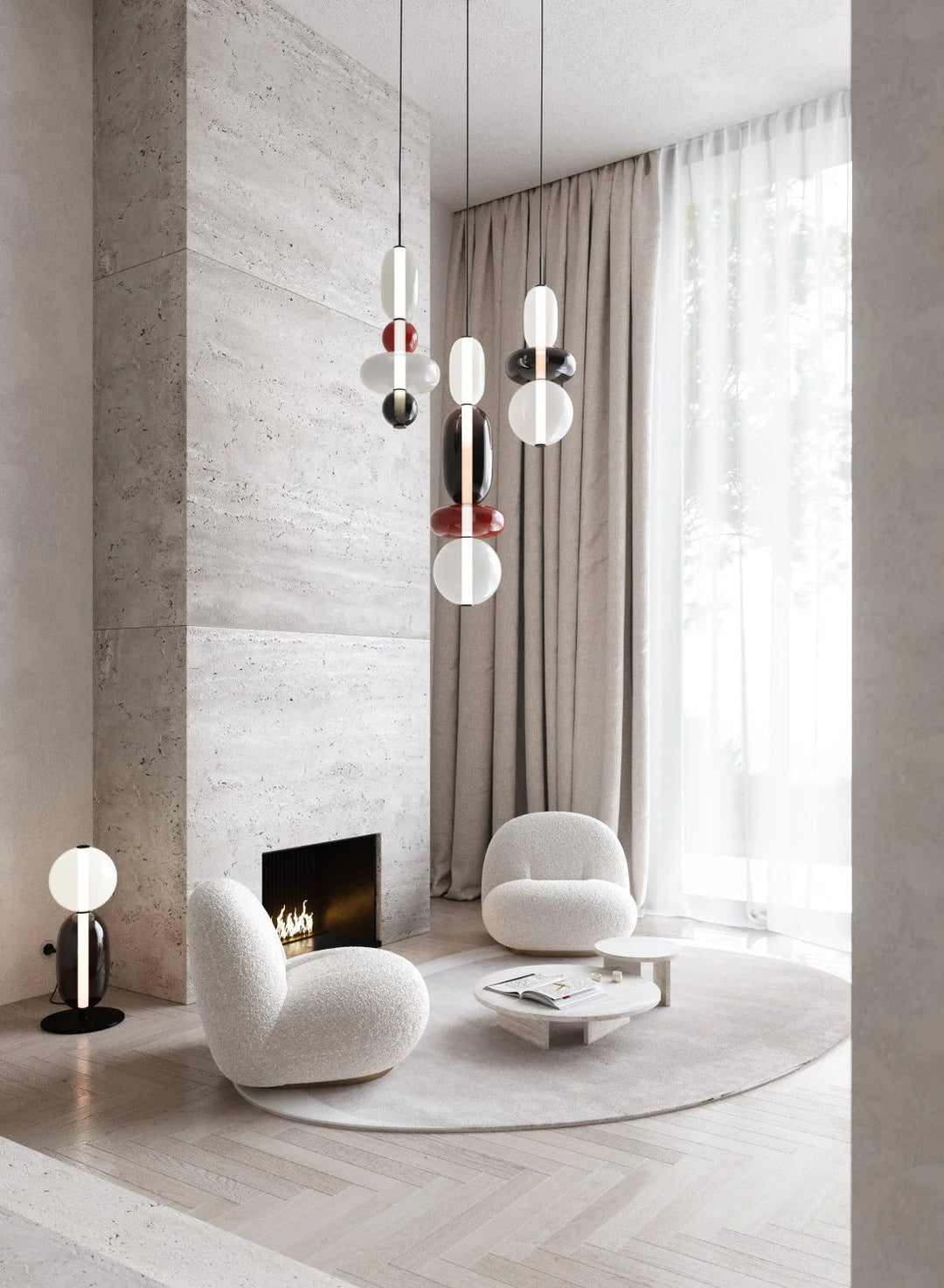 Cunorara Prime Art Coloré Verre Lustre - Neutralighting
