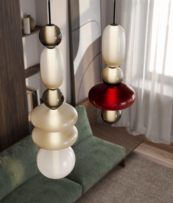 Cunorara Prime Art Coloré Verre Lustre - Neutralighting