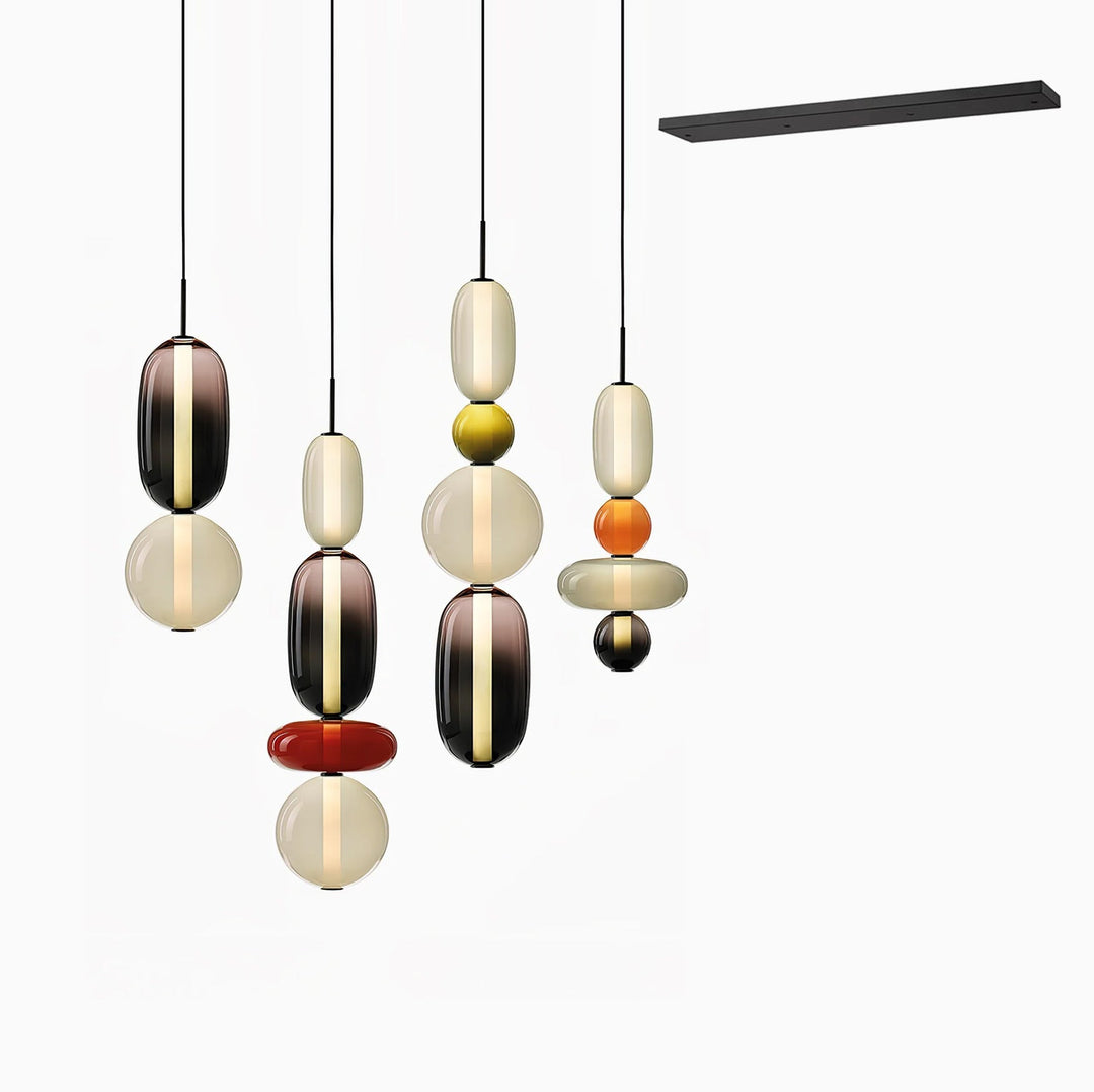 Cunorara Prime Art Coloré Verre Lustre - Neutralighting