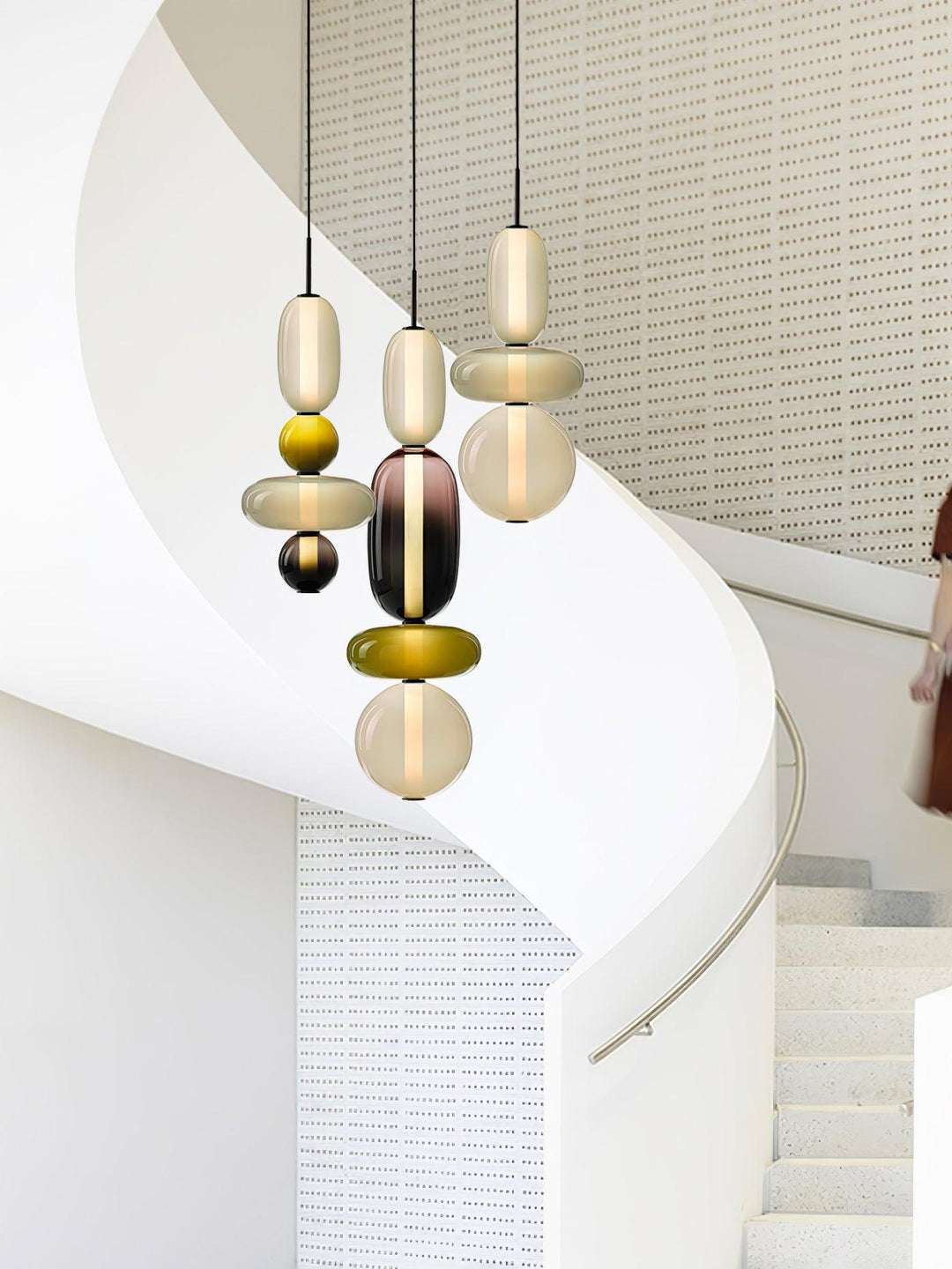 Orba Lampe Pendante en Verre Cristallisé - Neutralighting