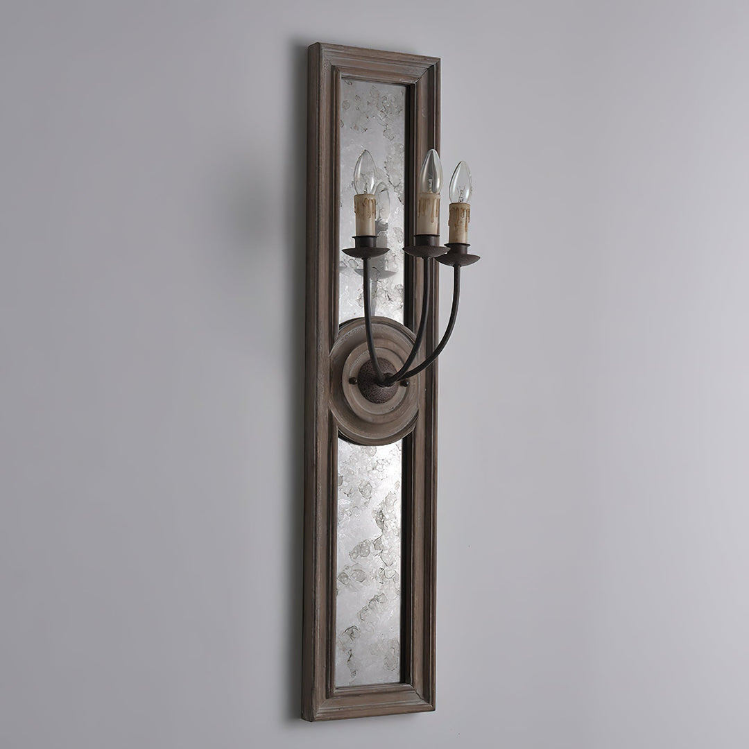 Phasis Applique Murale en Métal Vintage à 3 Lumières avec Miroir Élégance - Neutralighting