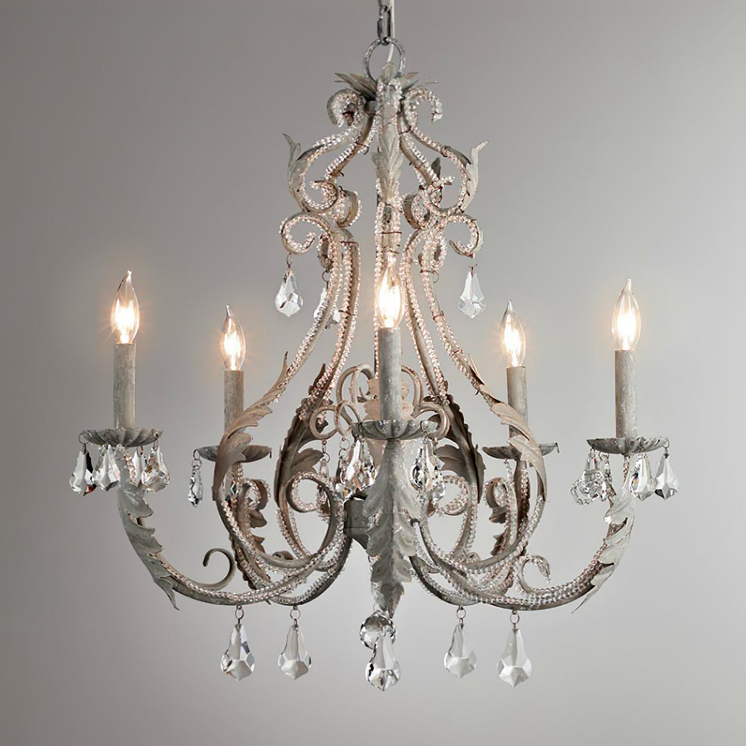Lustra Suspension Lampe Porte-Bougie Perles de Cristal - Neutralighting