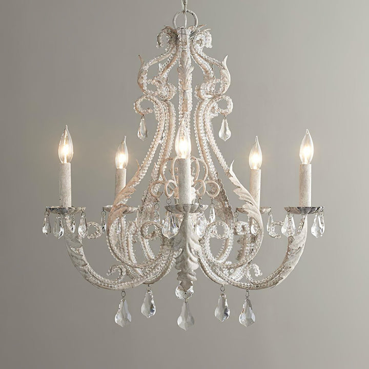 Lustra Suspension Lampe Porte-Bougie Perles de Cristal - Neutralighting
