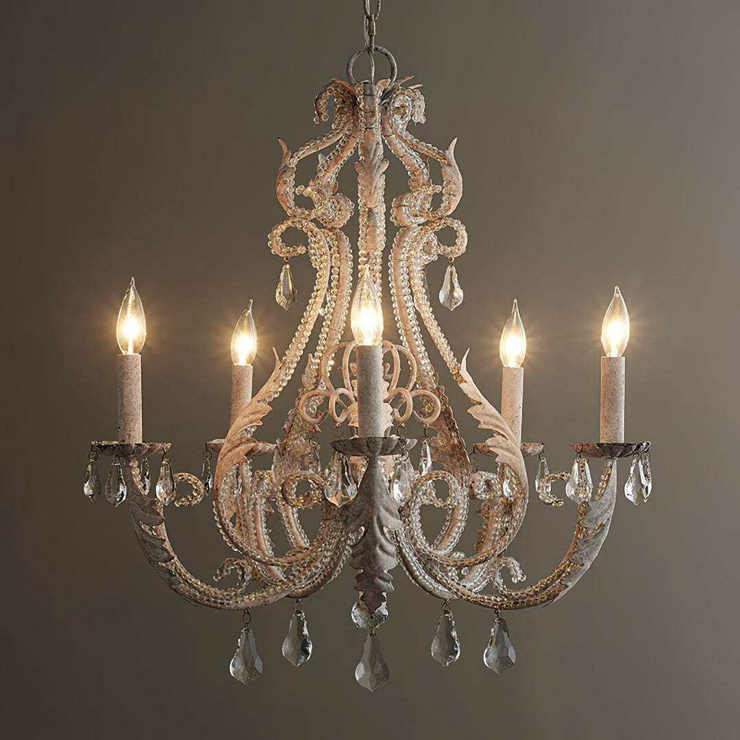 Lustra Suspension Lampe Porte-Bougie Perles de Cristal - Neutralighting