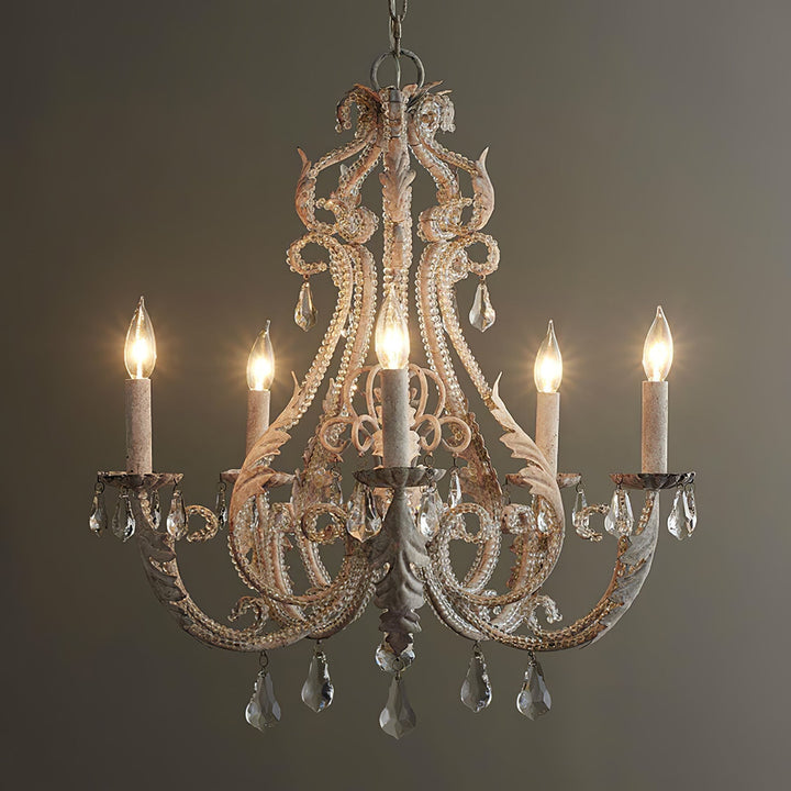 Lustra Suspension Lampe Porte-Bougie Perles de Cristal - Neutralighting