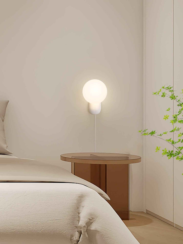 Lunara Résine 20cm Noir LED 5W