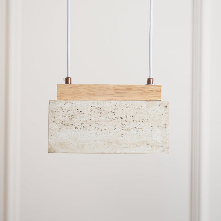 Ciraeila Suspension Rectangulaire en Travertin - Neutralighting