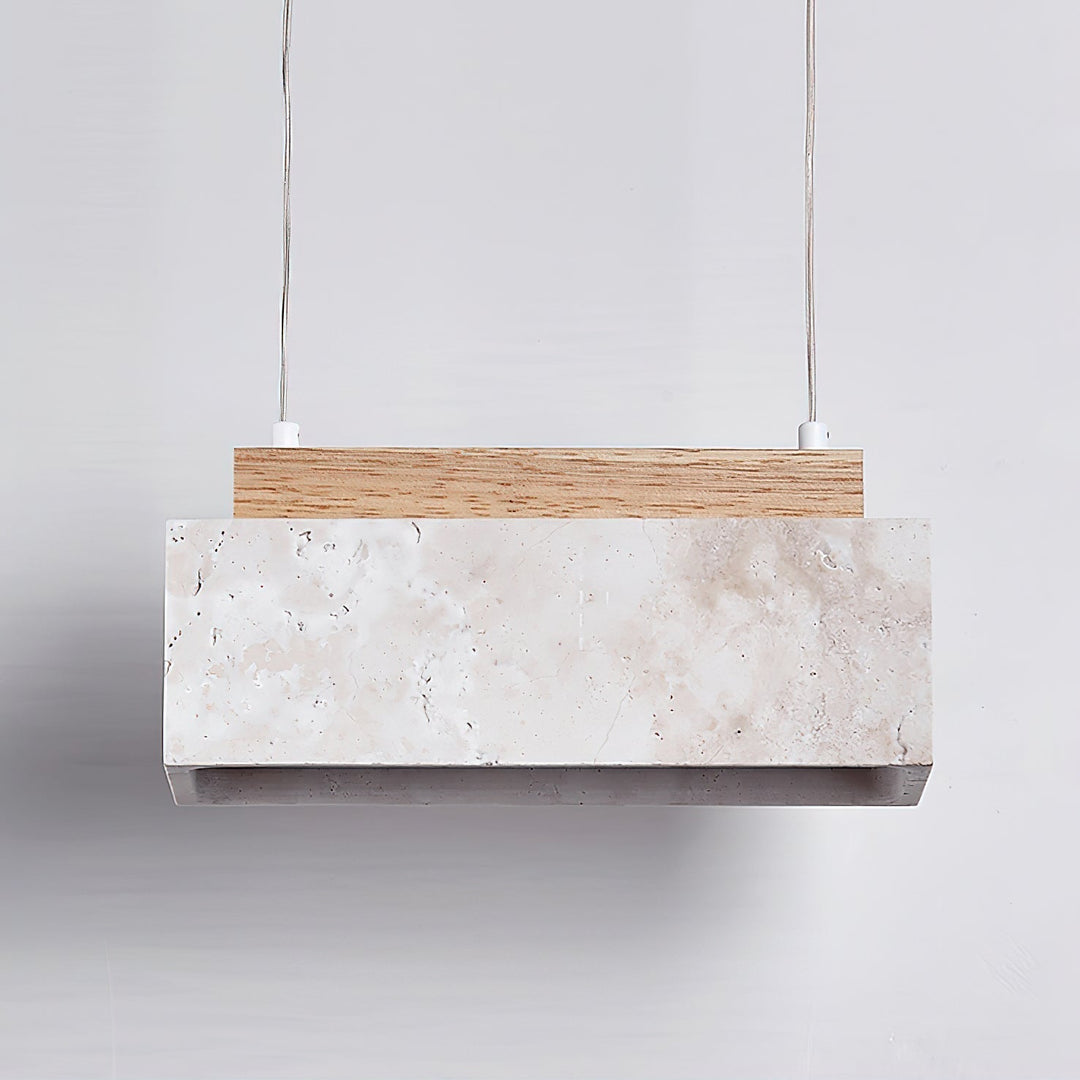 Ciraeila Suspension Rectangulaire en Travertin - Neutralighting