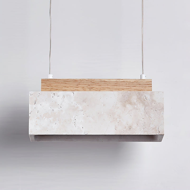 Ciraeila Suspension Rectangulaire en Travertin - Neutralighting