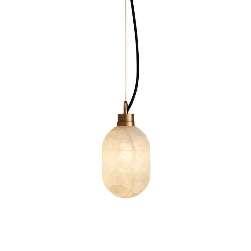 Umbra Lampe Pendante en Métal de Laiton et Albâtre Minimaliste Moderne - Neutralighting