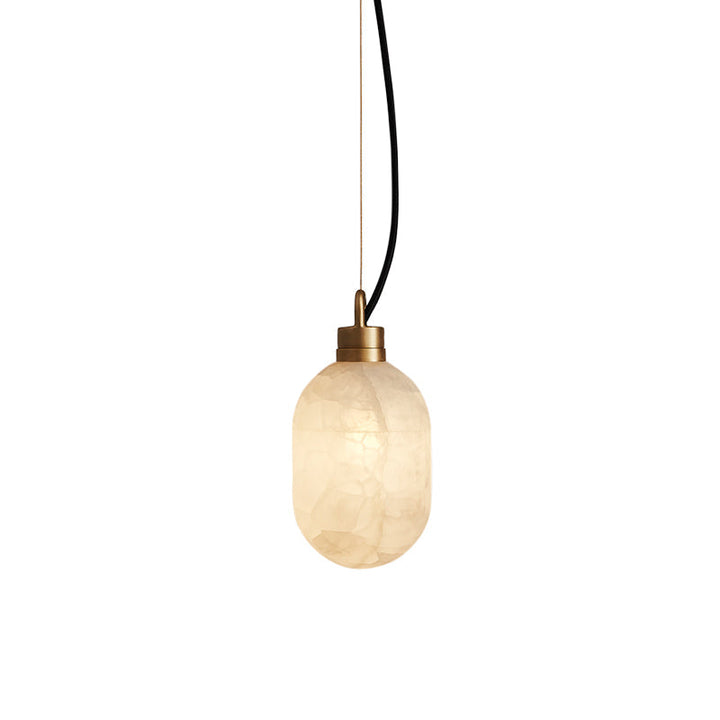 Umbra Lampe Pendante en Métal de Laiton et Albâtre Minimaliste Moderne - Neutralighting