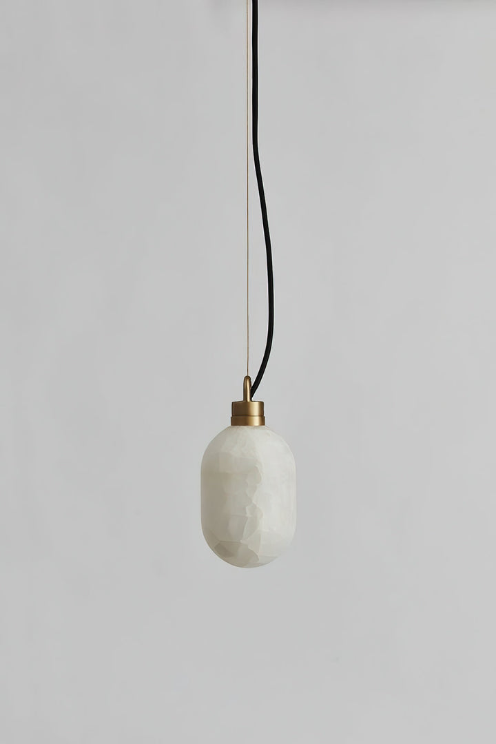 Umbra Lampe Pendante en Métal de Laiton et Albâtre Minimaliste Moderne - Neutralighting