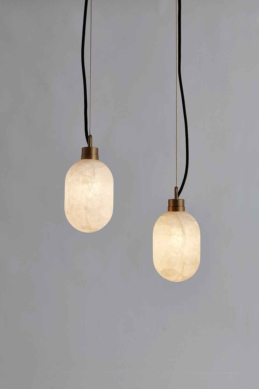 Umbra Lampe Pendante en Métal de Laiton et Albâtre Minimaliste Moderne - Neutralighting