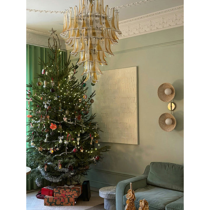 Zinc Lustre en Verre et Métal Postmoderne de Luxe en Forme de Pétale - Neutralighting