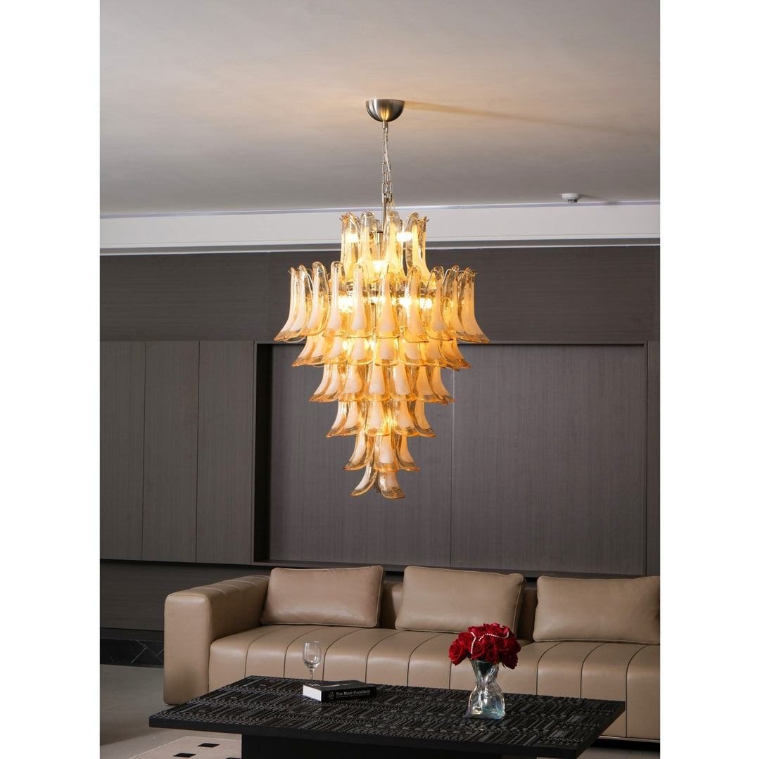 Aurora Chandelier en Verre Ambre Luxe - Neutralighting