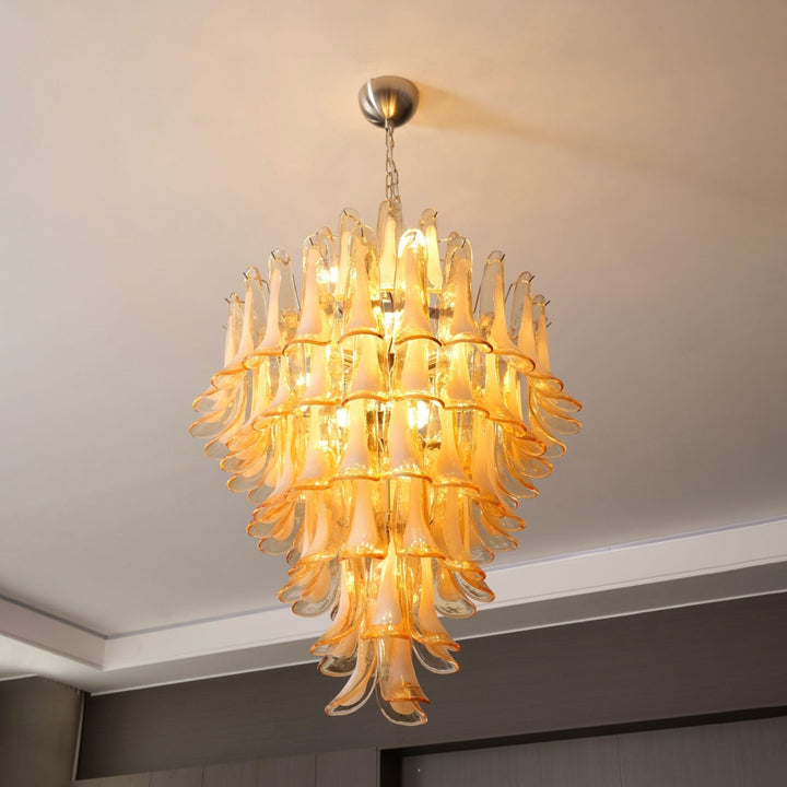 Aurora Chandelier en Verre Ambre Luxe - Neutralighting