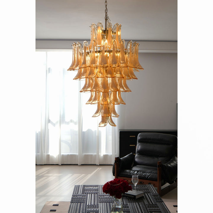 Aurora Chandelier en Verre Ambre Luxe - Neutralighting
