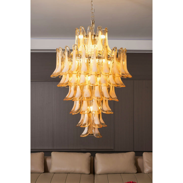 Aurora Chandelier en Verre Ambre Luxe - Neutralighting