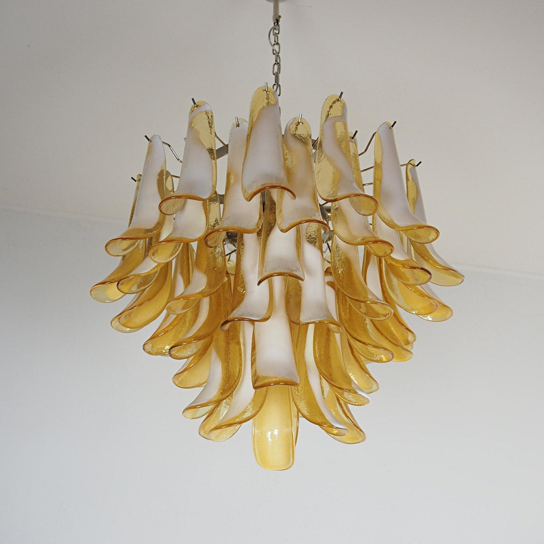 Aurora Chandelier Pétales en Verre de Murano Superposés - Neutralighting