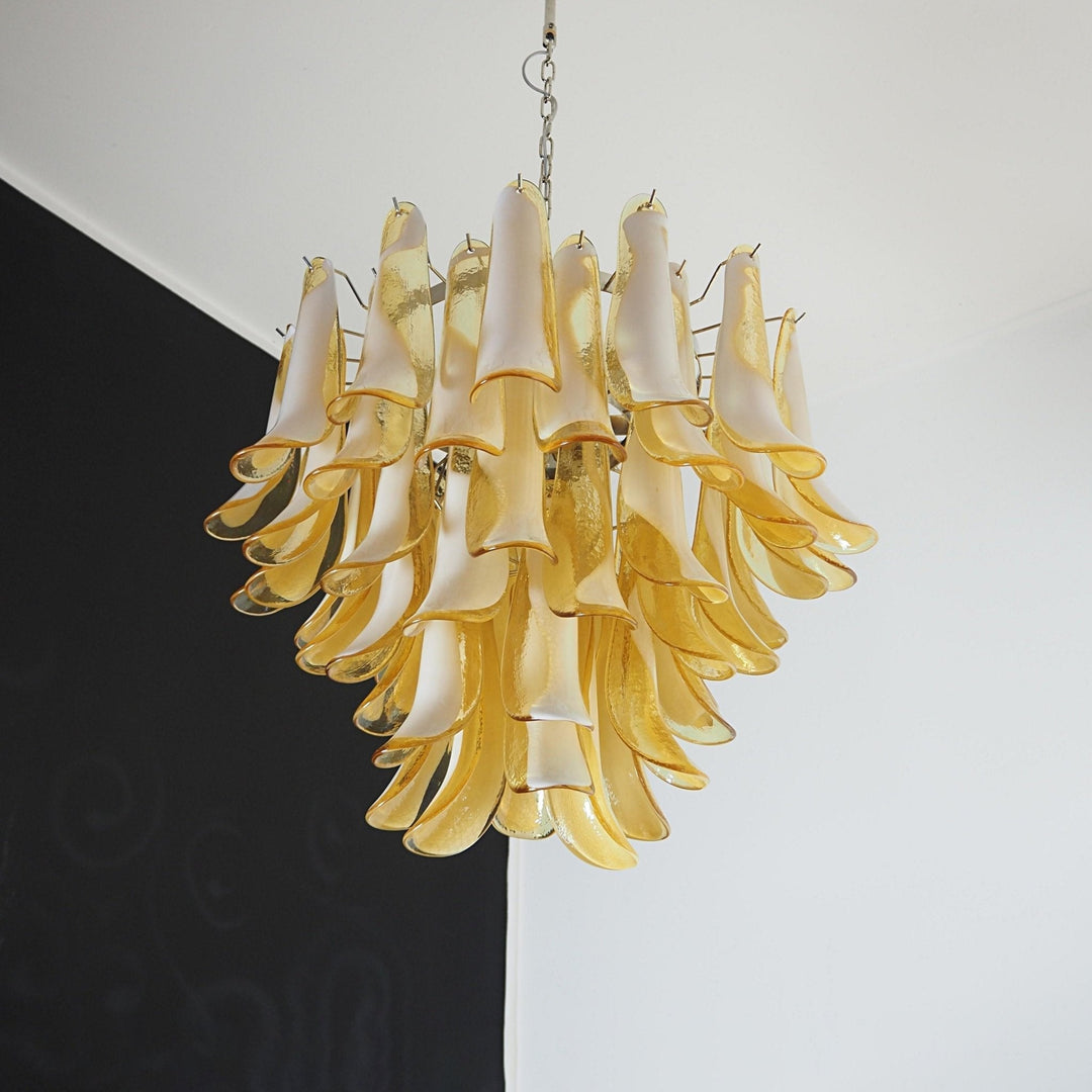 Aurora Chandelier Pétales en Verre de Murano Superposés - Neutralighting