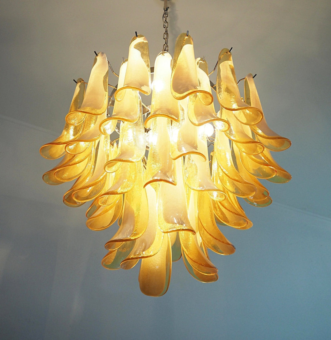 Aurora Chandelier Pétales en Verre de Murano Superposés - Neutralighting