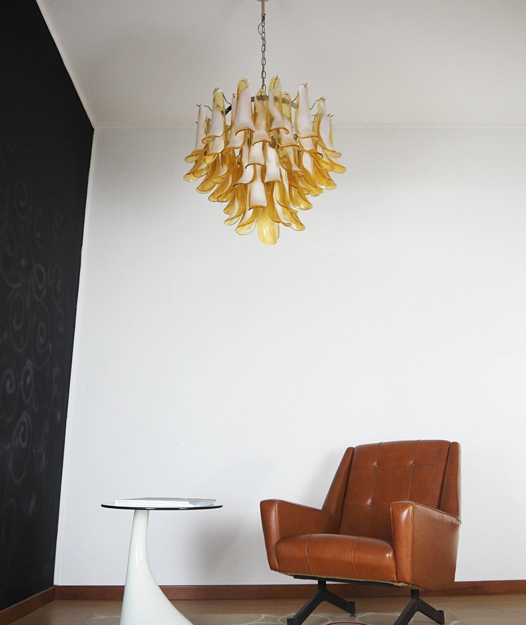 Aurora Chandelier Pétales en Verre de Murano Superposés - Neutralighting