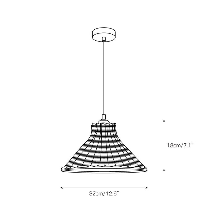 Vamirel Lampe Pendante en Rotin Naturel Minimaliste Moderne - Neutralighting