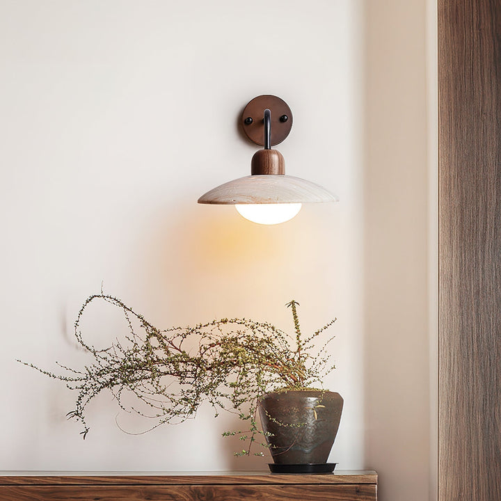 Winel Applique Murale Vintage en Travertin - Neutralighting