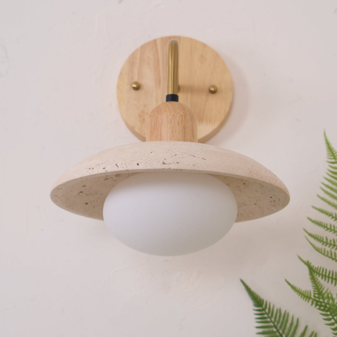 Winel Applique Murale Vintage en Travertin - Neutralighting