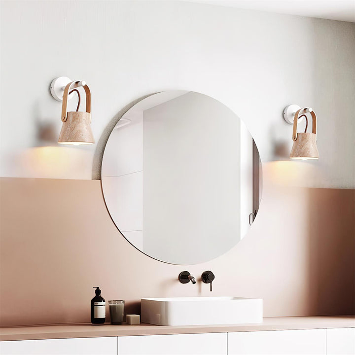 Pavo Applique Murale Minimaliste Bois Travertin - Neutralighting
