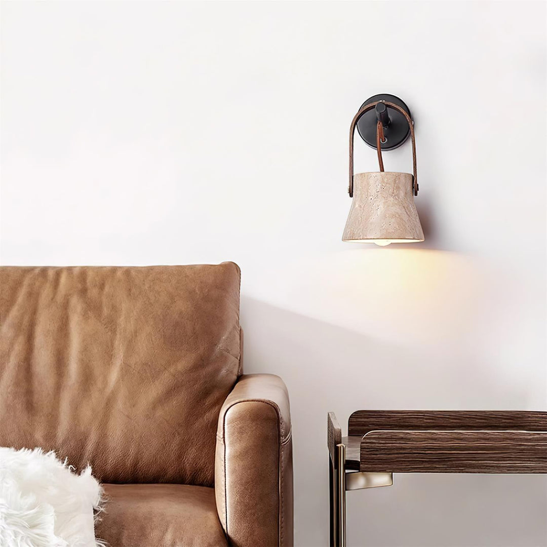 Pavo Applique Murale Minimaliste Bois Travertin - Neutralighting