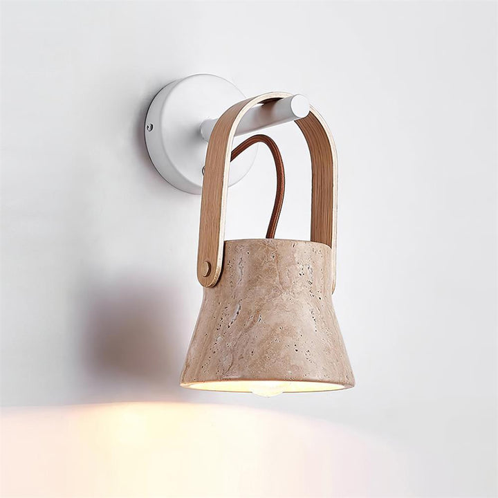 Pavo Applique Murale Minimaliste Bois Travertin - Neutralighting