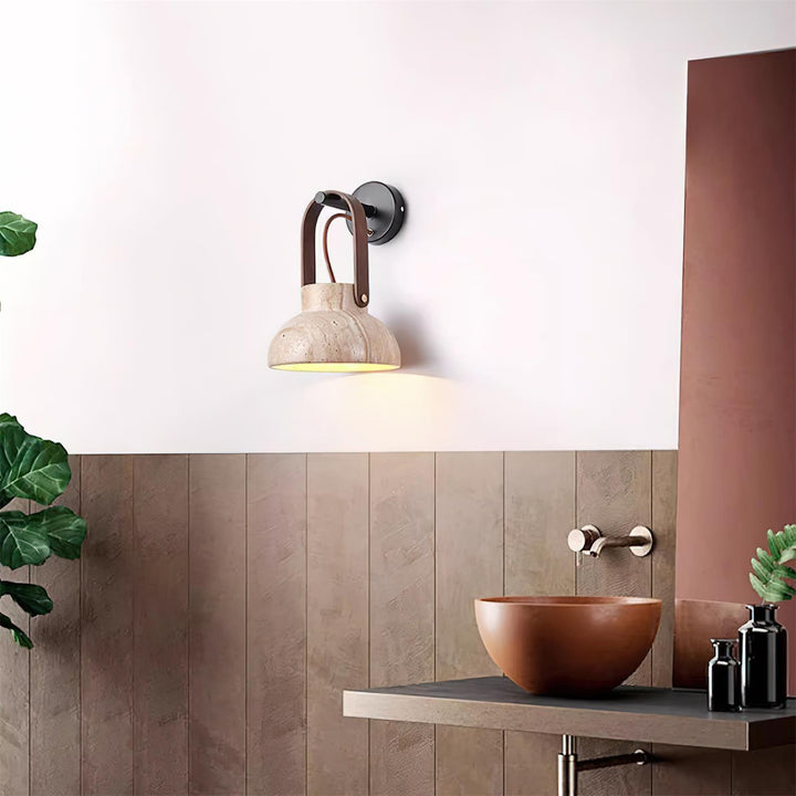 Pavo Applique Murale Minimaliste Bois Travertin - Neutralighting