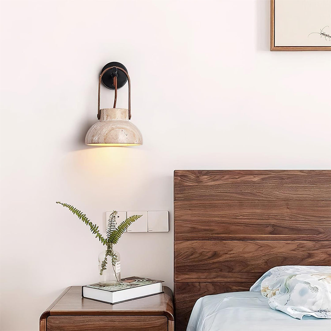 Pavo Applique Murale Minimaliste Bois Travertin - Neutralighting