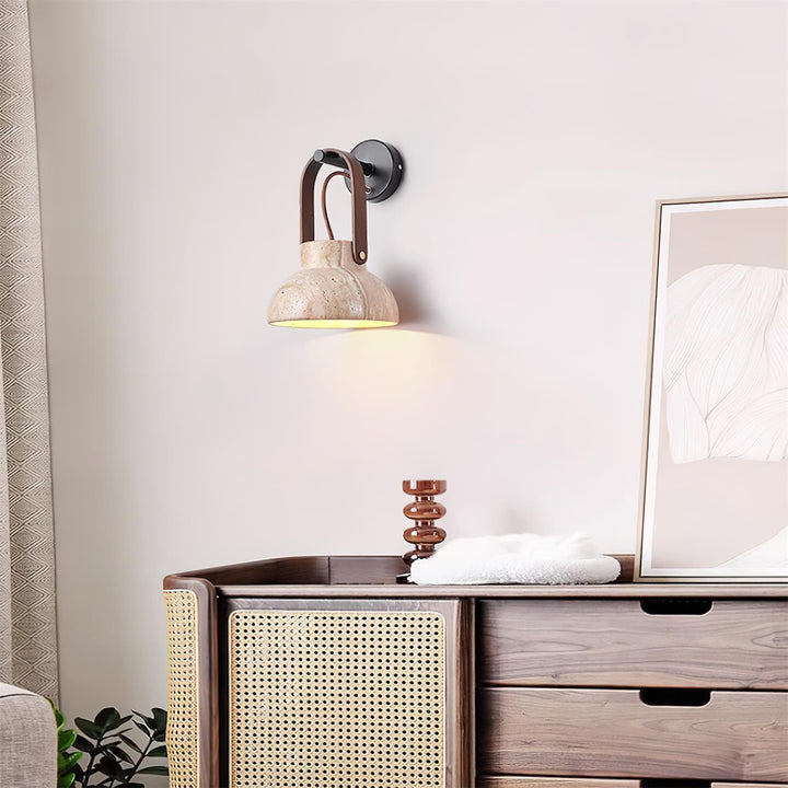 Pavo Applique Murale Minimaliste Bois Travertin - Neutralighting