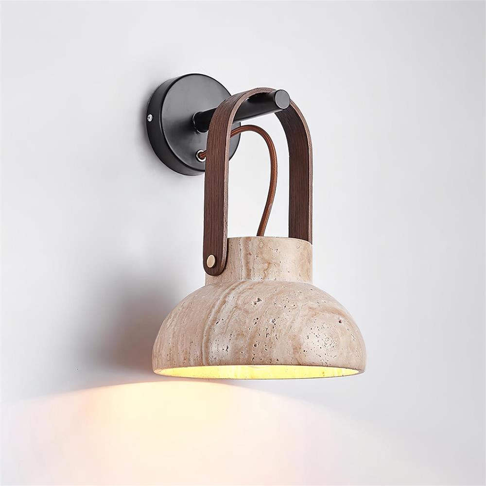 Pavo Applique Murale Minimaliste Bois Travertin - Neutralighting