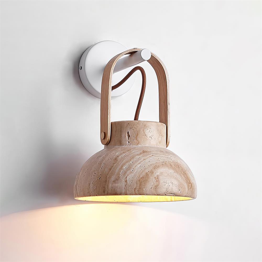 Pavo Applique Murale Minimaliste Bois Travertin - Neutralighting