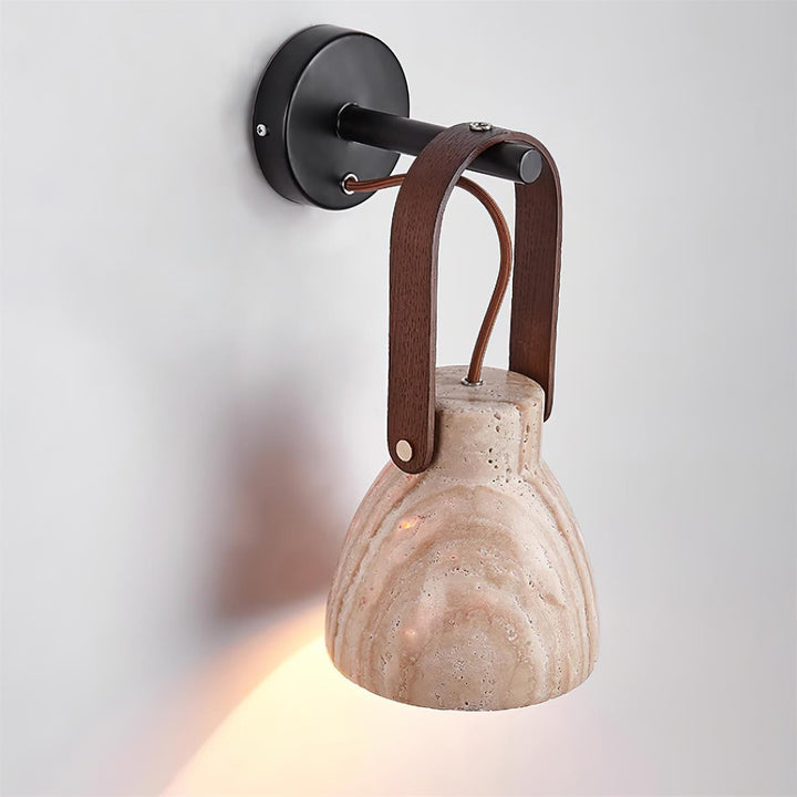 Pavo Applique Murale Minimaliste Bois Travertin - Neutralighting