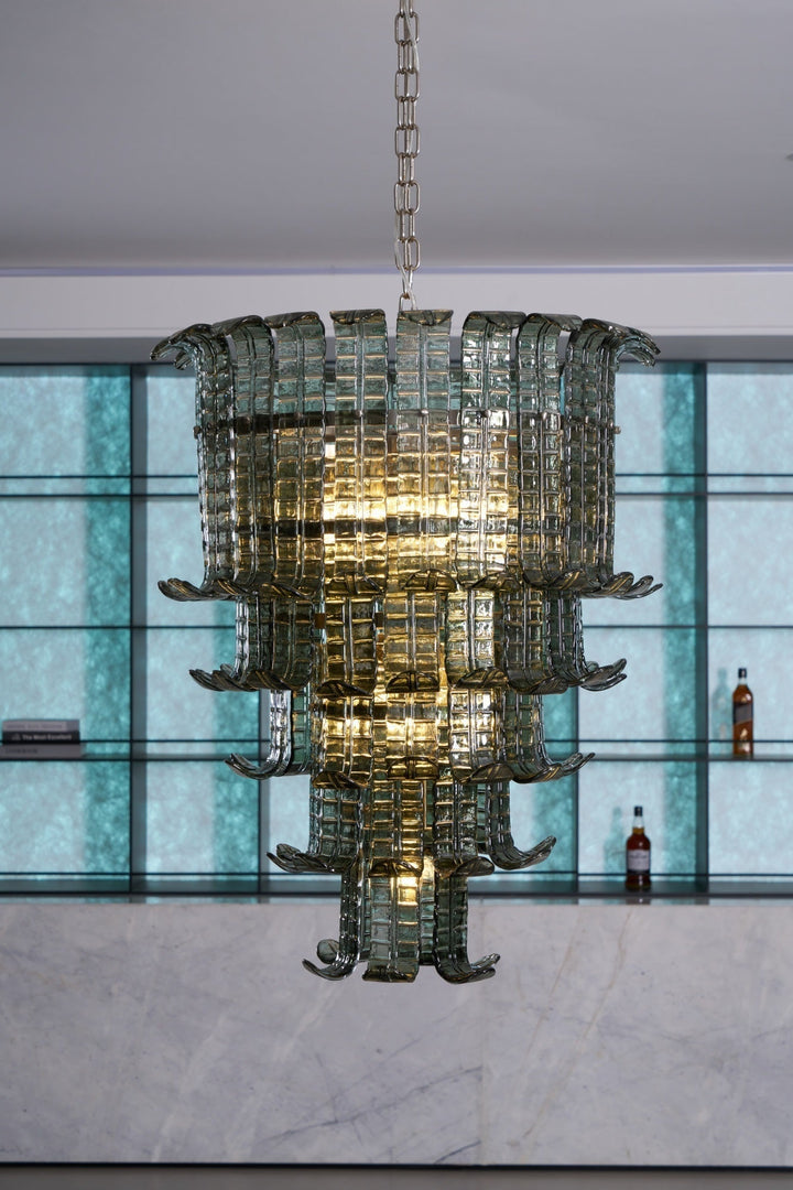 Aurora Lustre Cascade Verre Murano Vintage - Neutralighting