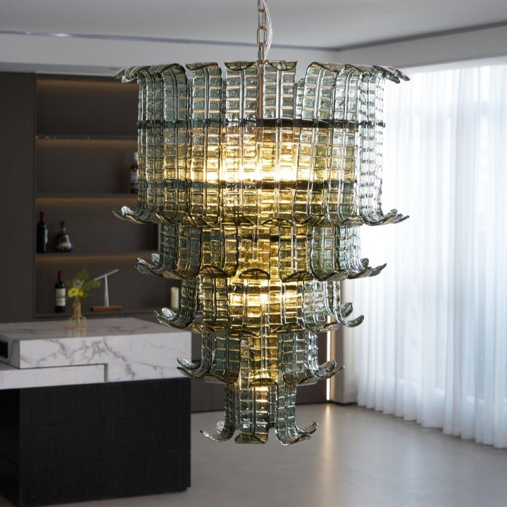Aurora Lustre Cascade Verre Murano Vintage - Neutralighting
