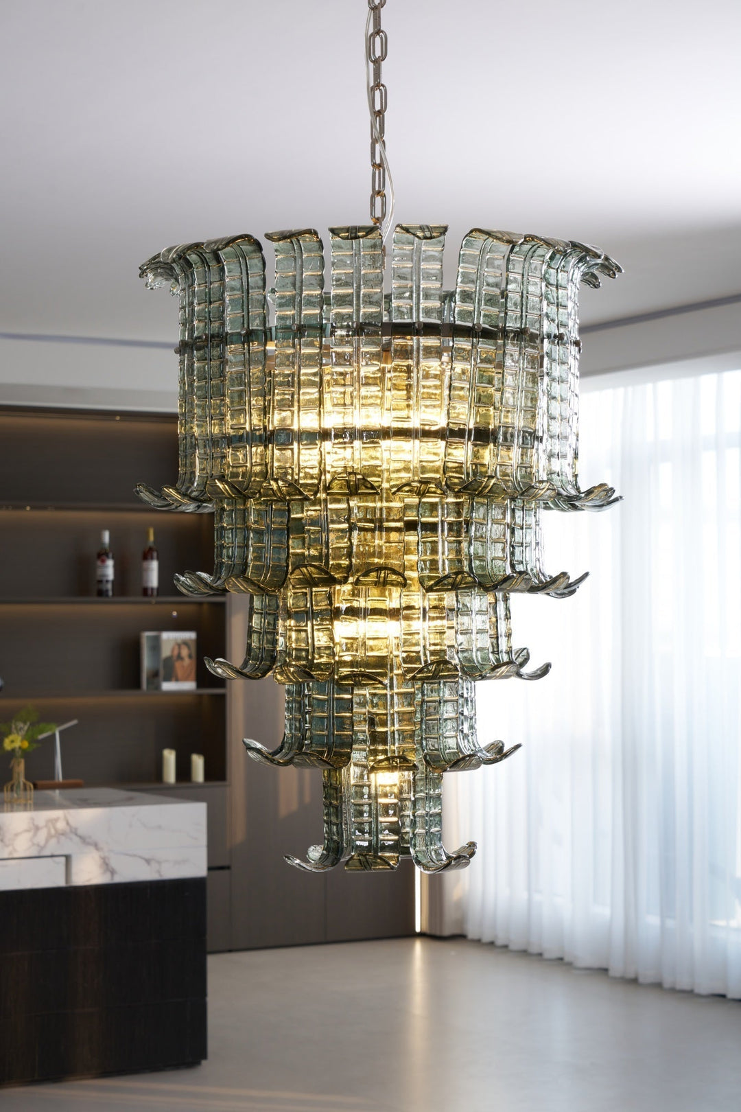 Aurora Lustre Cascade Verre Murano Vintage - Neutralighting