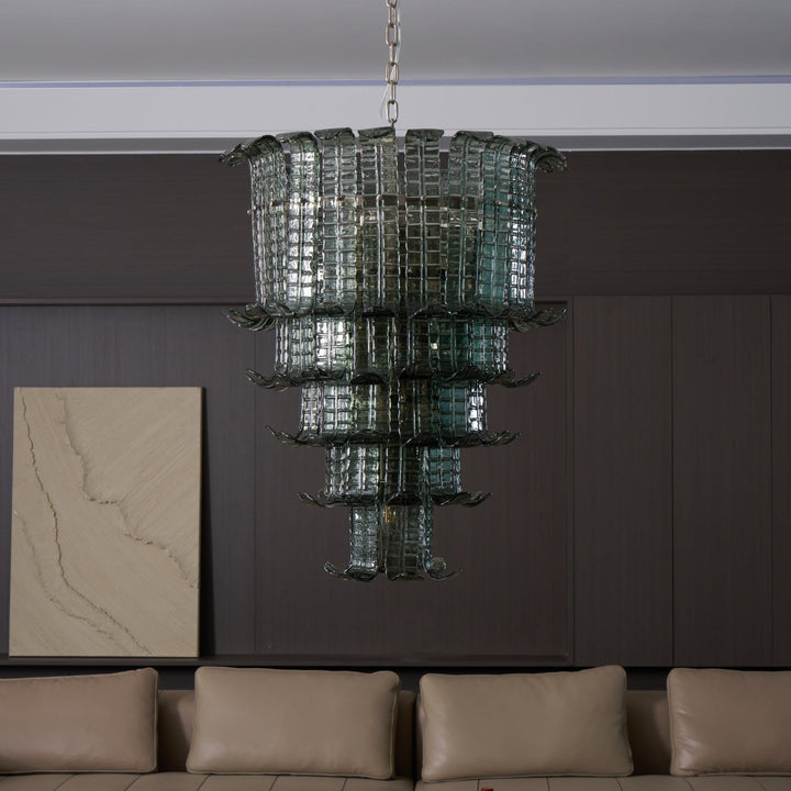Aurora Lustre Cascade Verre Murano Vintage - Neutralighting