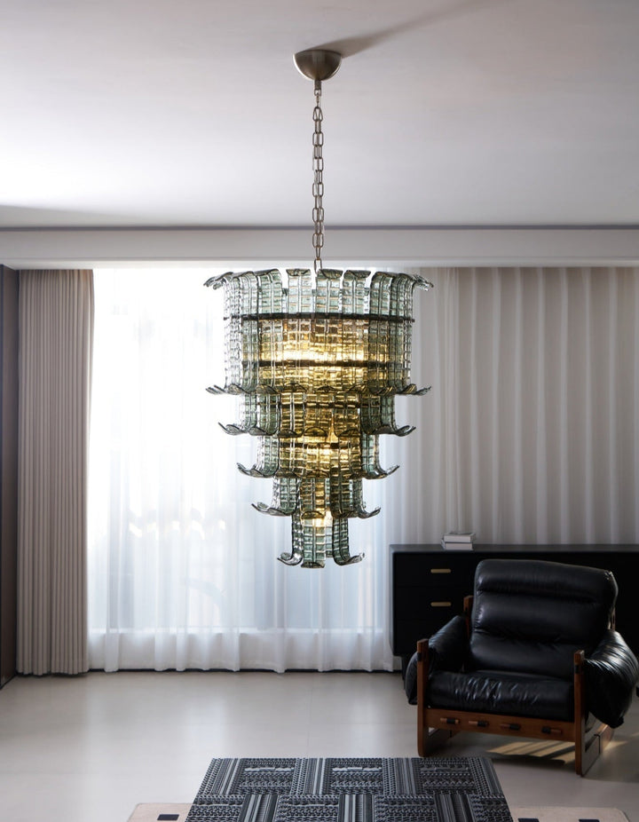 Aurora Lustre Cascade Verre Murano Vintage - Neutralighting