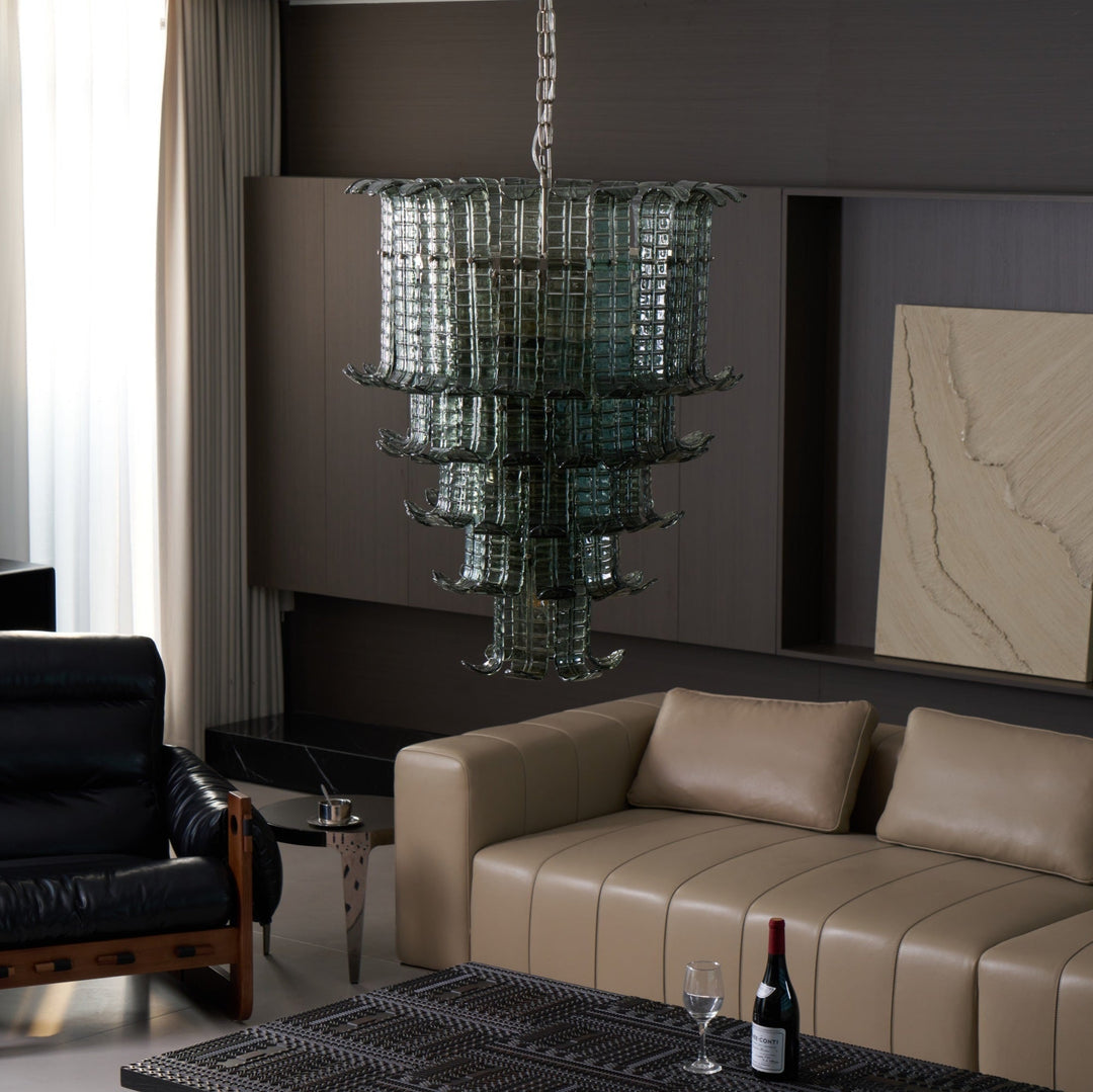 Aurora Lustre Cascade Verre Murano Vintage - Neutralighting