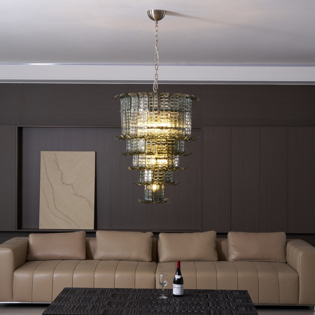 Aurora Lustre Cascade Verre Murano Vintage - Neutralighting